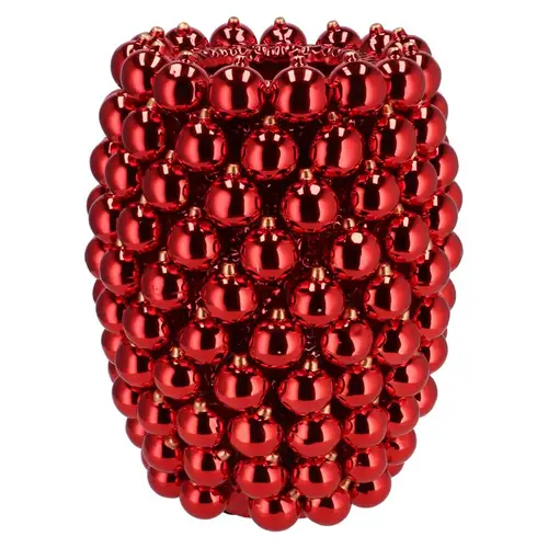 Weihnachtskugel Vase rot 30x30x39cm