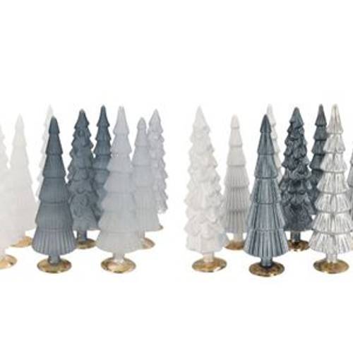 Deko Baum Glas mix weiss/grau 9x25cm