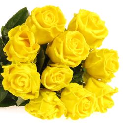 Rose gelb Wachs (W19) 60cm