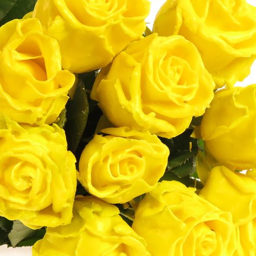 Rose gelb Wachs (W19) 60cm