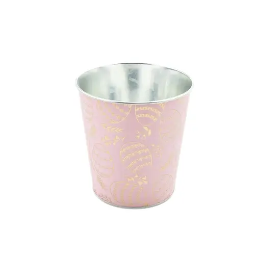 Zink Topf Alotte rosa D13cm H13cm