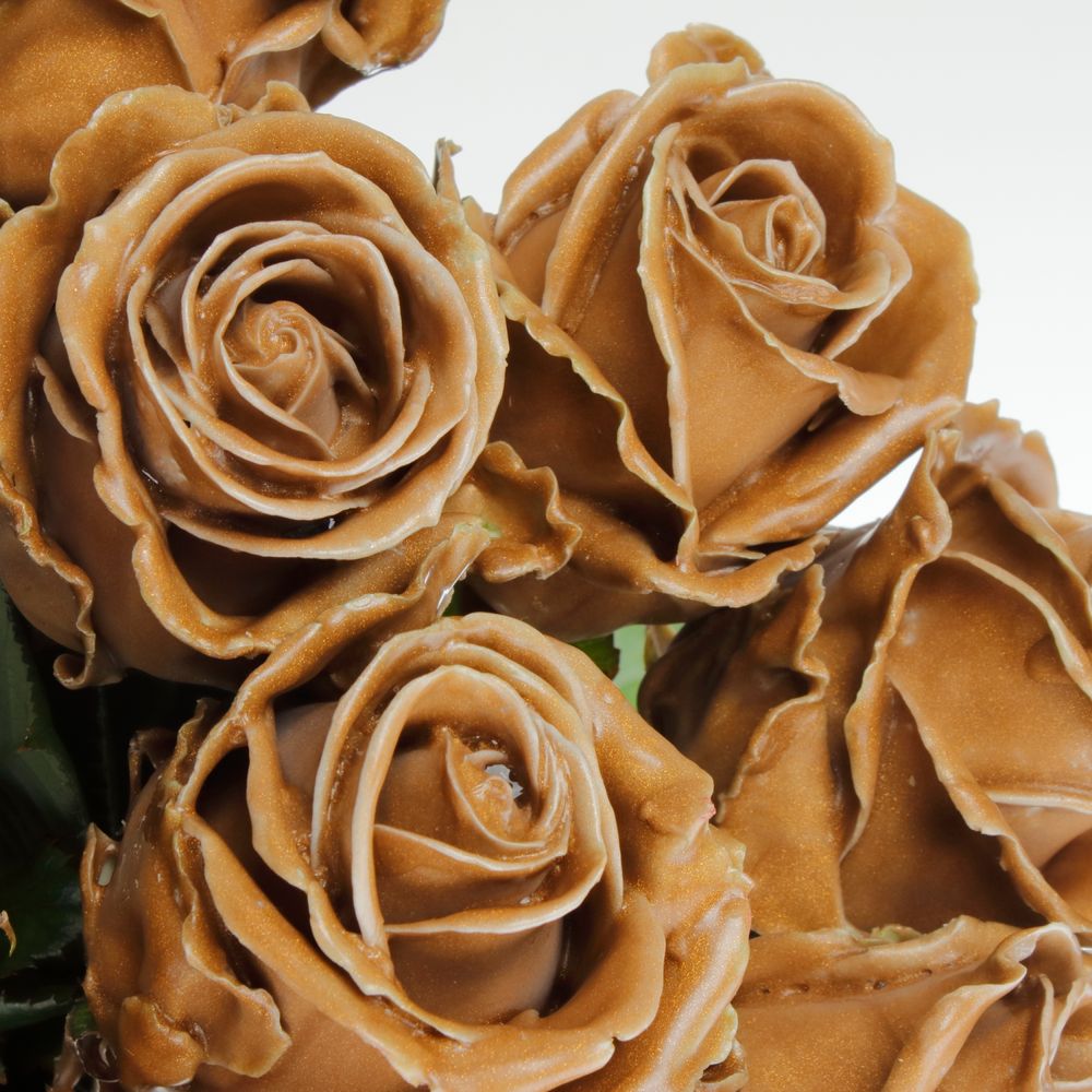 Rose braun Wachs Caramel (W26) 70cm