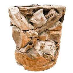 Teakholz Pilar natur D34cm H40cm