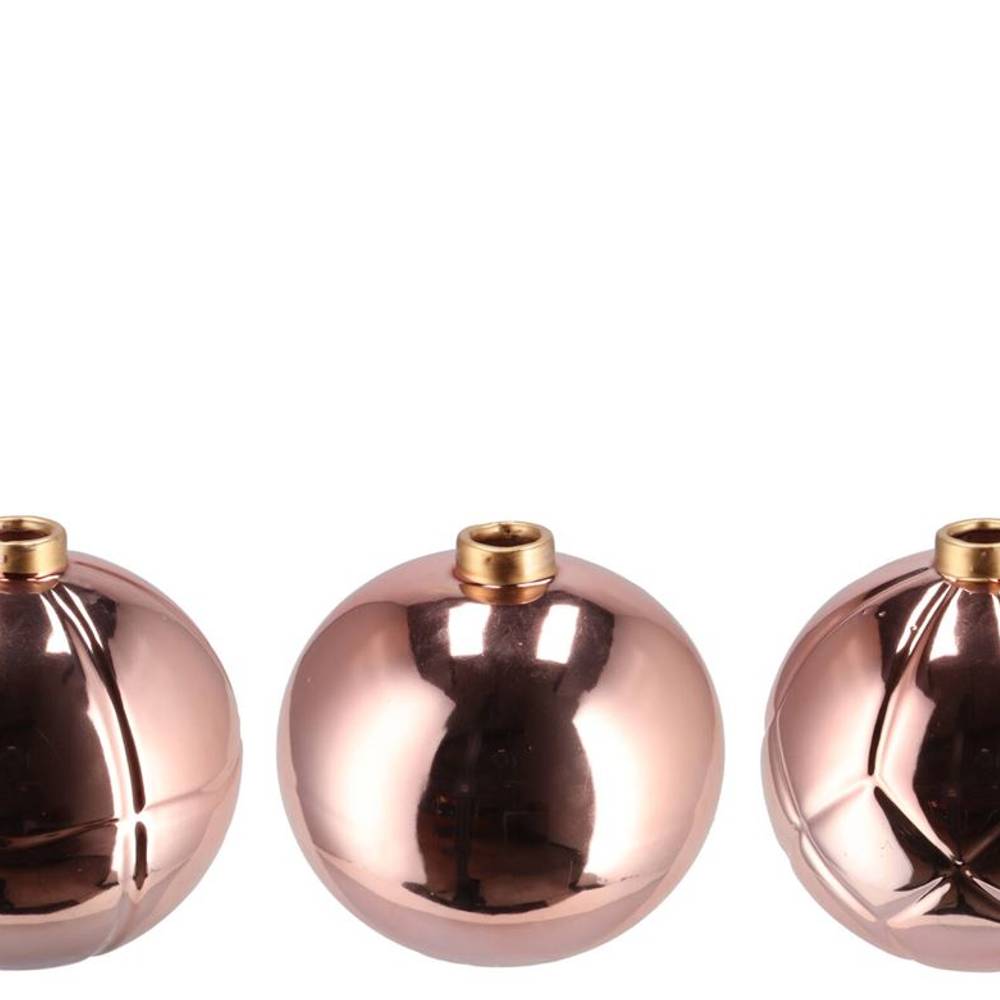 Weihnachtskugel Vase altrosa mix 19x19x17cm