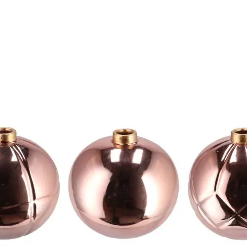 Weihnachtskugel Vase altrosa mix 19x19x17cm