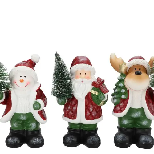 Weihnachtsmann mix mit LED 12x09x20cm