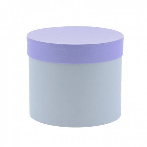Hatbox Karton lila D12.5cm H12cm