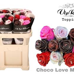 Rose wachs Choco Love mix 70cm duftend