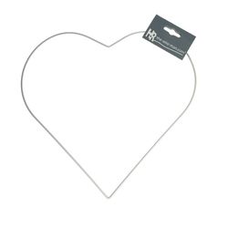 Herz Draht Metall weiss d35cm