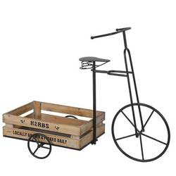 Dreirad Blume schwarz 90x37x70cm