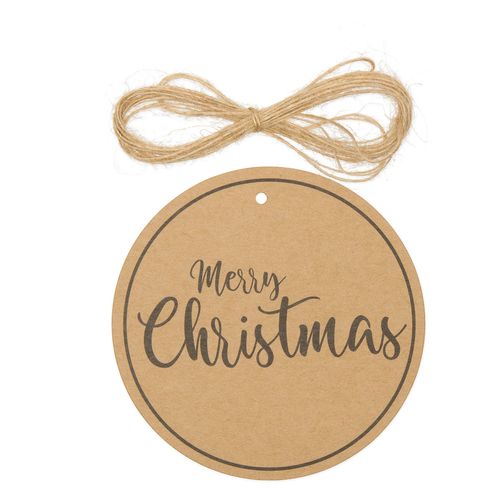 Etikett rund Merry natur D10cm 40st