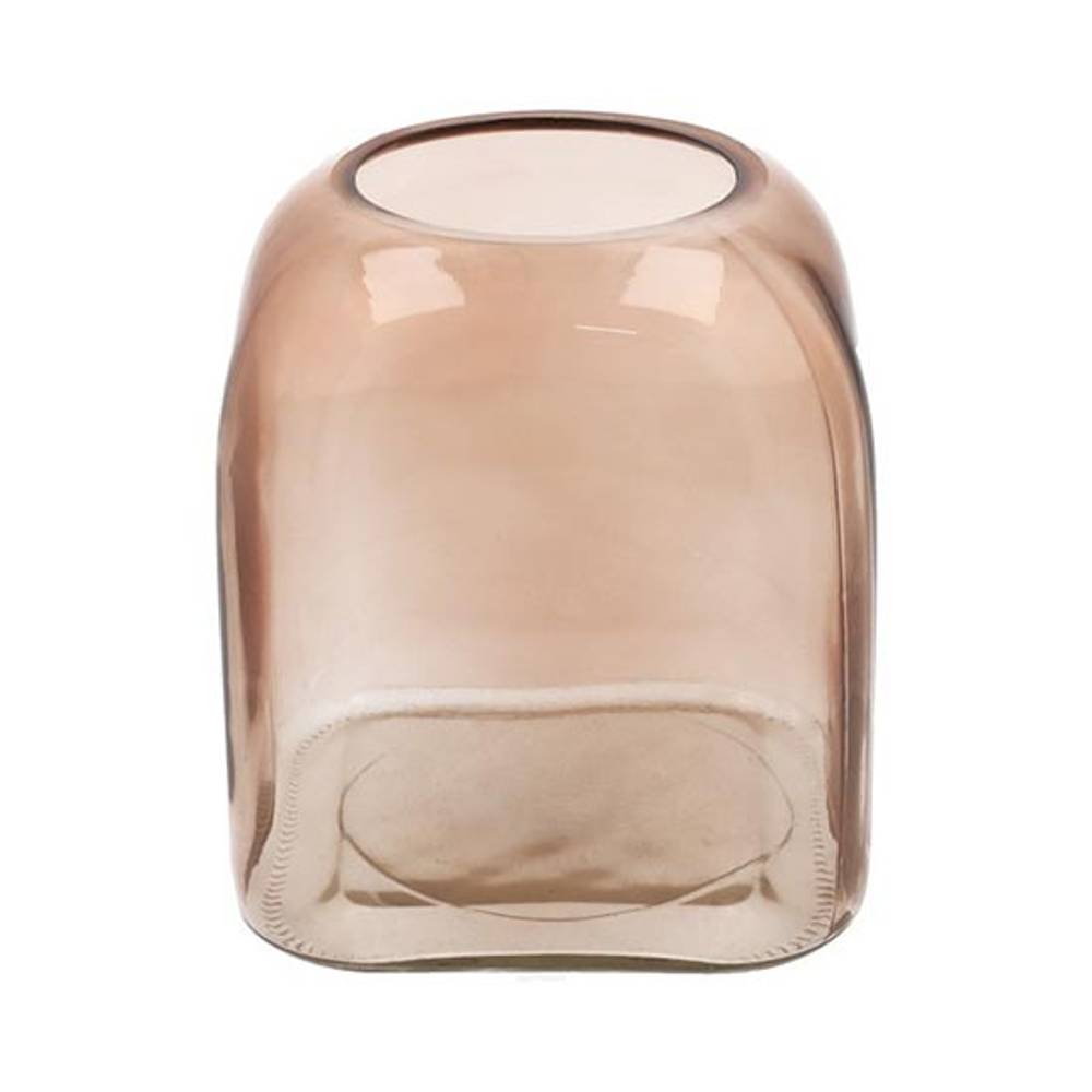 Glas Vase Lebes rosa D16cm H18cm