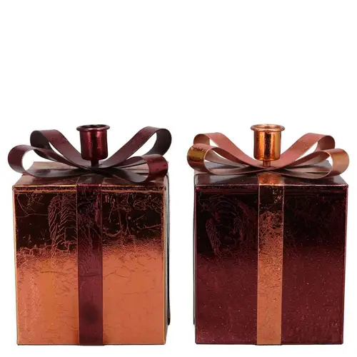 Kerzenständer Nordic rot mix 09x14cm