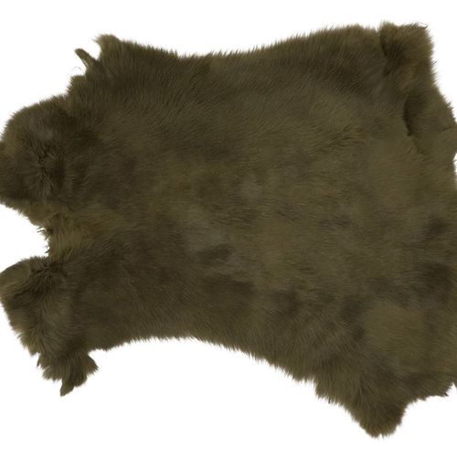 Pelz Fell Deko Khaki L47cm B36cm