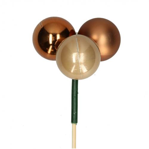 Kugel Trio auf Stab taupe L50cm D04cm