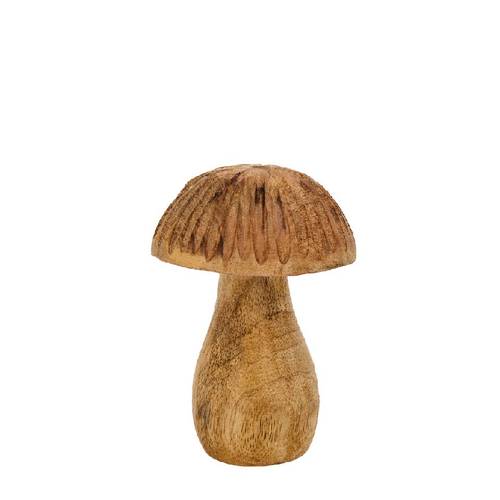 Pilz Holz braun D08cm H11cm