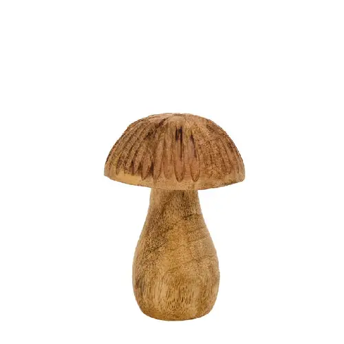 Pilz Holz braun D08cm H11cm