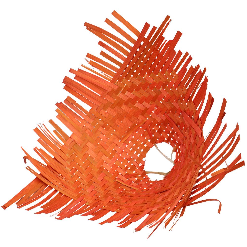 Strausshalter Bambus orange flechten D34cm