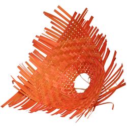 Strausshalter Bambus orange flechten D34cm