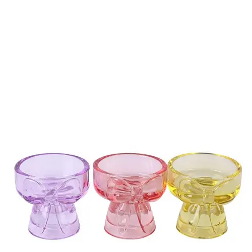 Glas Vase Schleife mix D08cm H07cm