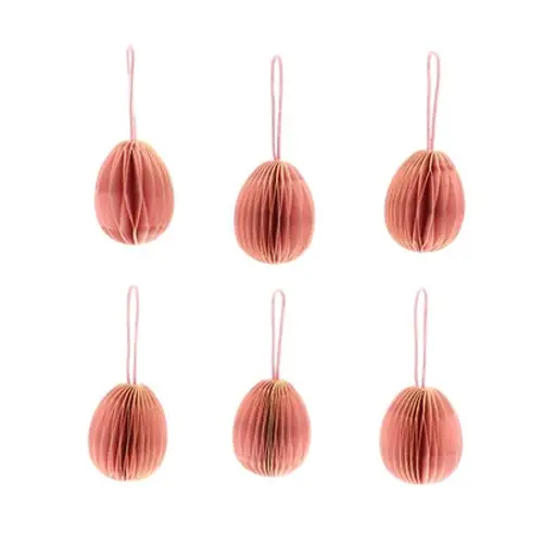 Hänger Ei faltbar rosa x6 D04cm