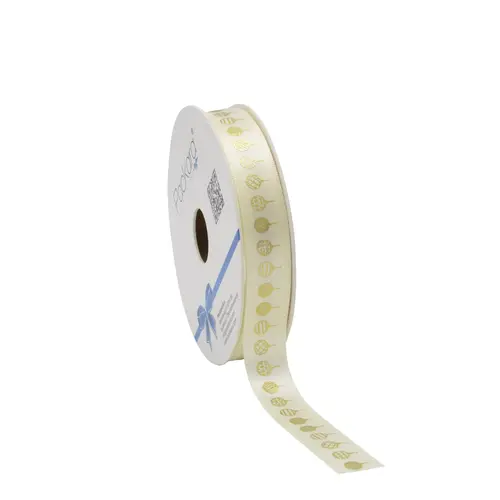 Band Satin Balls creme 15mm 25m