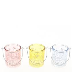 Glas Teelicht Wild Bloom mix D08.5cm H10cm