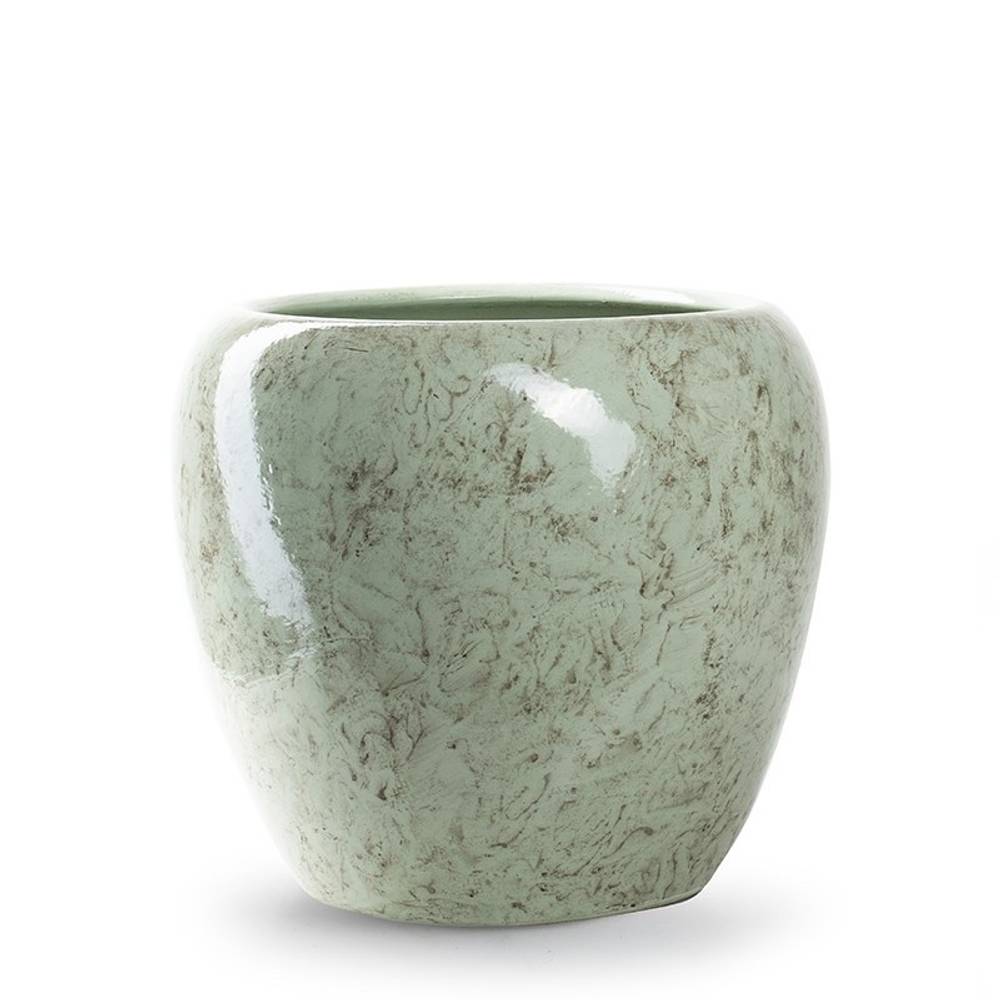 Keramik Übertopf Doug grün D16cm H14cm 