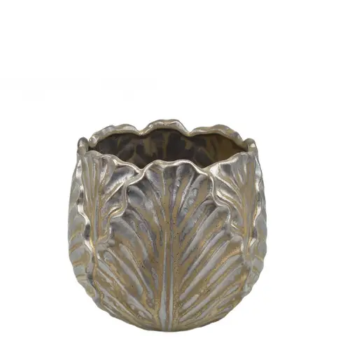 Keramik Übertopf Romaine bronze D18cm H17cm 