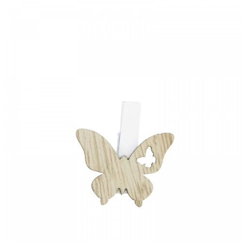 Schmetterling clip natur 03/4cm x36