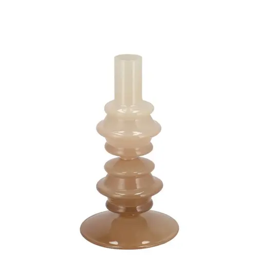Kerzenständer Glas Mae sand 09x09x17cm