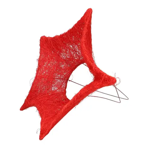 Strausshalter Sisal Stern rot D25cm