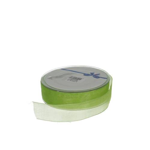 Band Organza hell grün 25mm 50m
