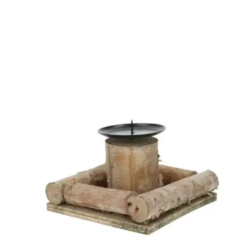 Kerzenständer Birke D14cm H10cm