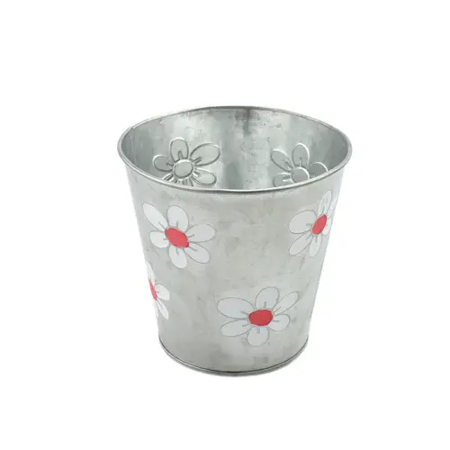 Zink Topf Betty rot D13cm H13cm