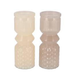 Glas Vase Lynn mix creme D07cm H18cm
