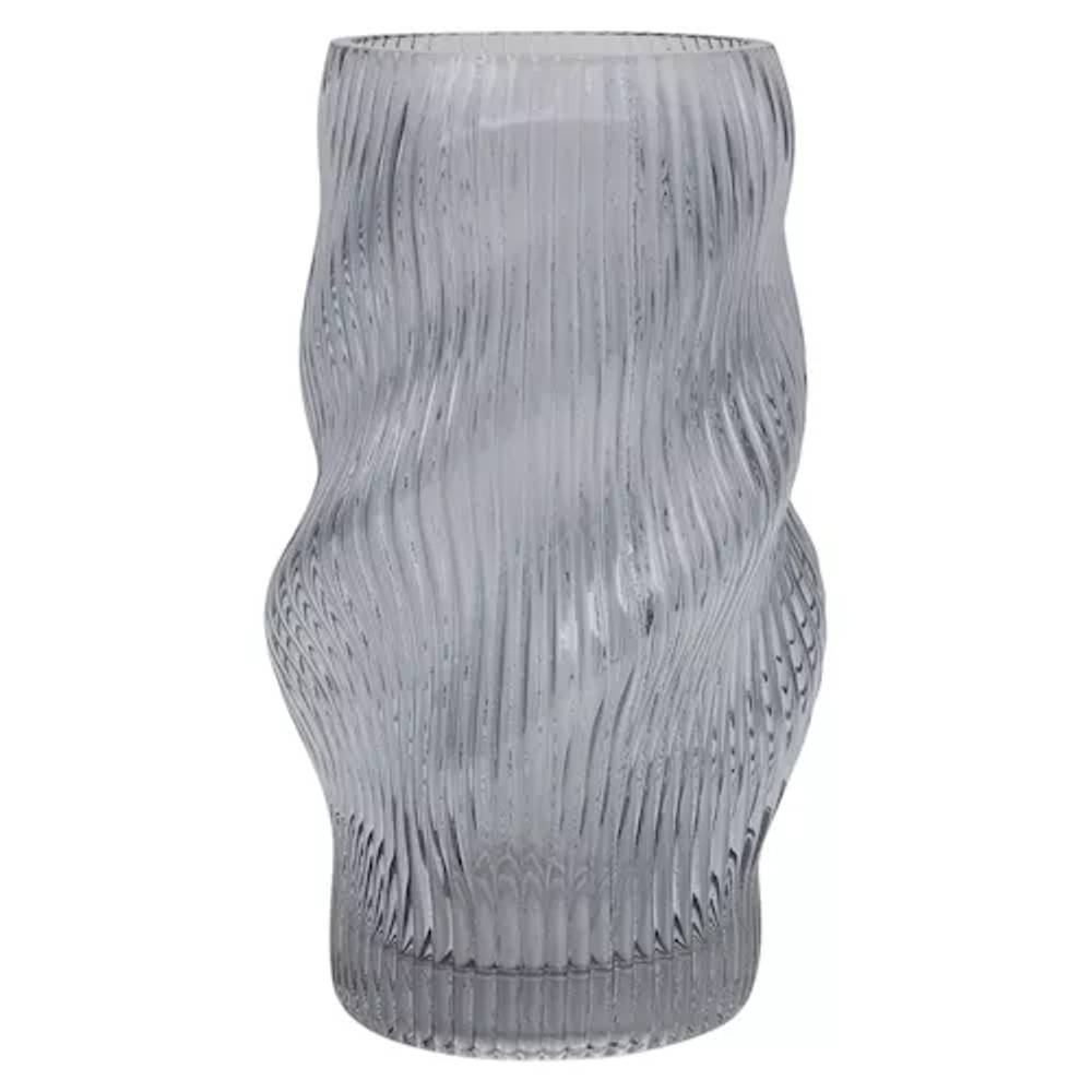 Glas Vase Wessel blau D10.5cm H24.5cm