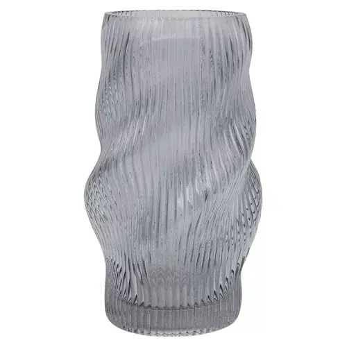 Glas Vase Wessel blau D10.5cm H24.5cm