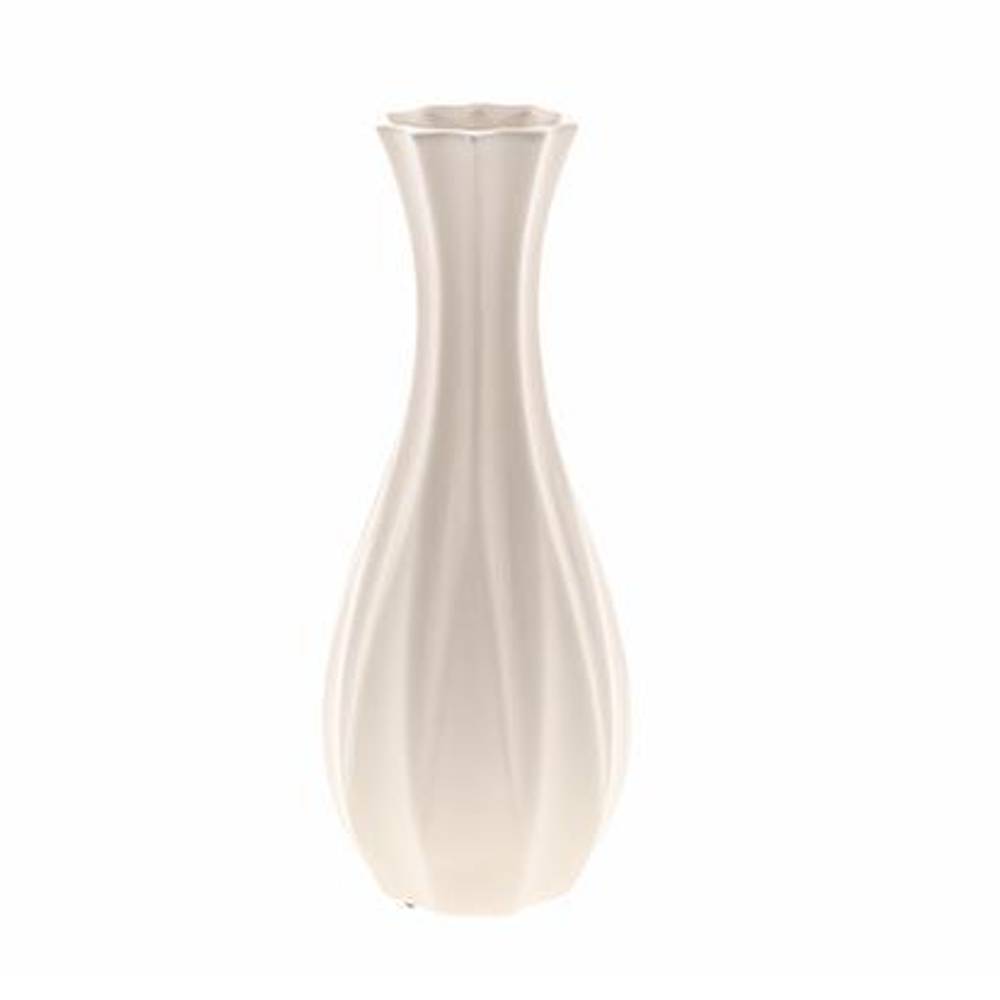 Keramik Vase Shallo creme D16cm H40cm