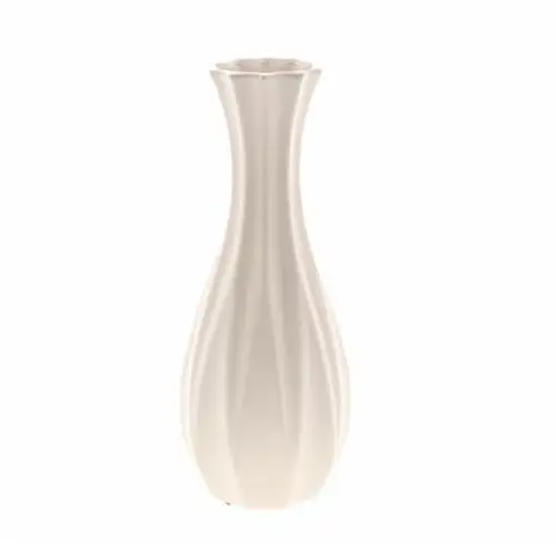 Keramik Vase Shallo creme D16cm H40cm