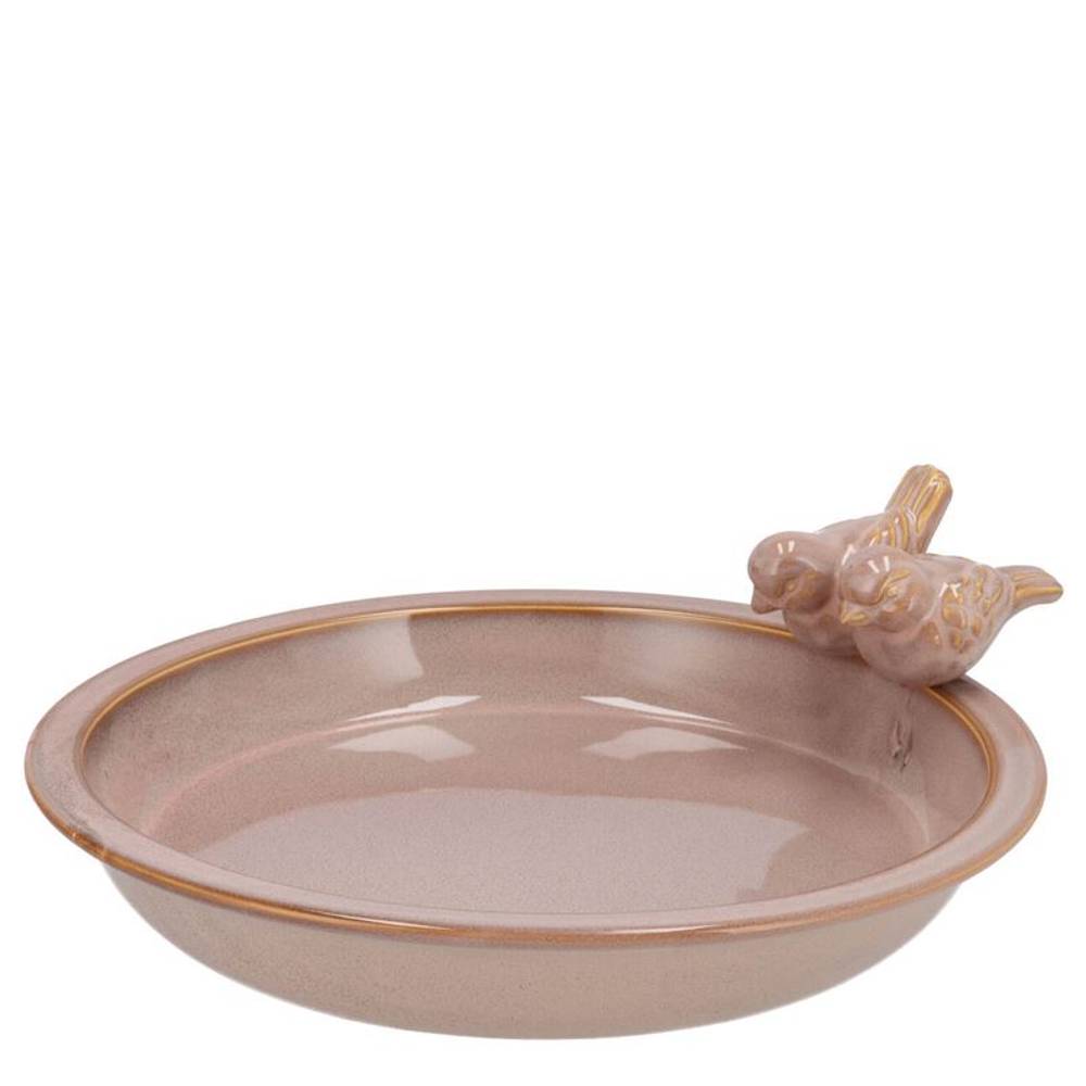 Vogelschale Iron Stone Glazed alt rosa 23x05cm