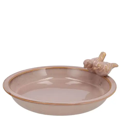 Vogelschale Iron Stone Glazed alt rosa 23x05cm