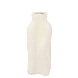 Keramik Vase Junia Wave weiss 13x13x28cm