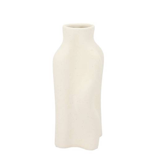 Keramik Vase Junia Wave weiss 13x13x28cm