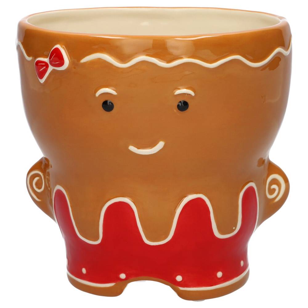 Keramik Übertopf Ginny rot D13.5cm H13.5cm