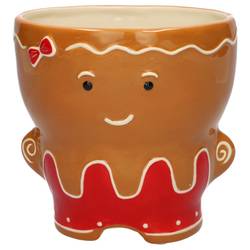 Keramik Übertopf Ginny rot D13.5cm H13.5cm