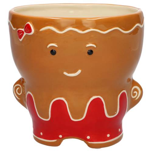 Keramik Übertopf Ginny rot D13.5cm H13.5cm
