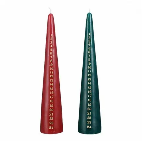 Kerzen Kegel Advent mix D05cm H30cm