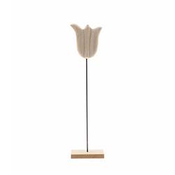 Holz Tulpe auf Stab natur D15cm H60cm