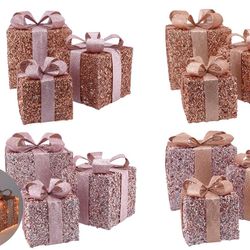 SPARKLE GIFTBOX NUDE MIX 25X20CM Set von 3
